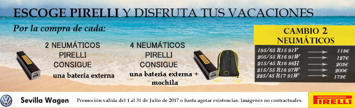 Neumáticos: Con Volkswagen y Pirelli viajarás seguro