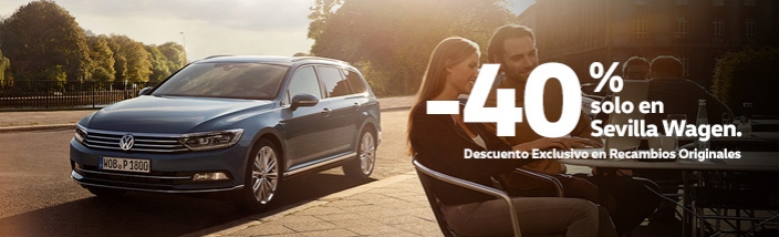 Por ser cliente Volkswagen en Sevilla Wagen tiene un 40% de Descuento en Recambios Originales