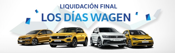 Liquidación Final de LOS DÍAS WAGEN con SuperDescuentos desde 4.000€ a 9.970€ en toda la Gama Volkswagen