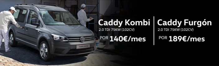 En Septiembre conduzca su Caddy por 140€ al mes con el Renting Modular de Sevilla Wagen