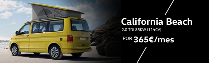 En Septiembre regrese conduciendo su California por 365€ al mes con el Renting Modular para particulares de Sevilla Wagen